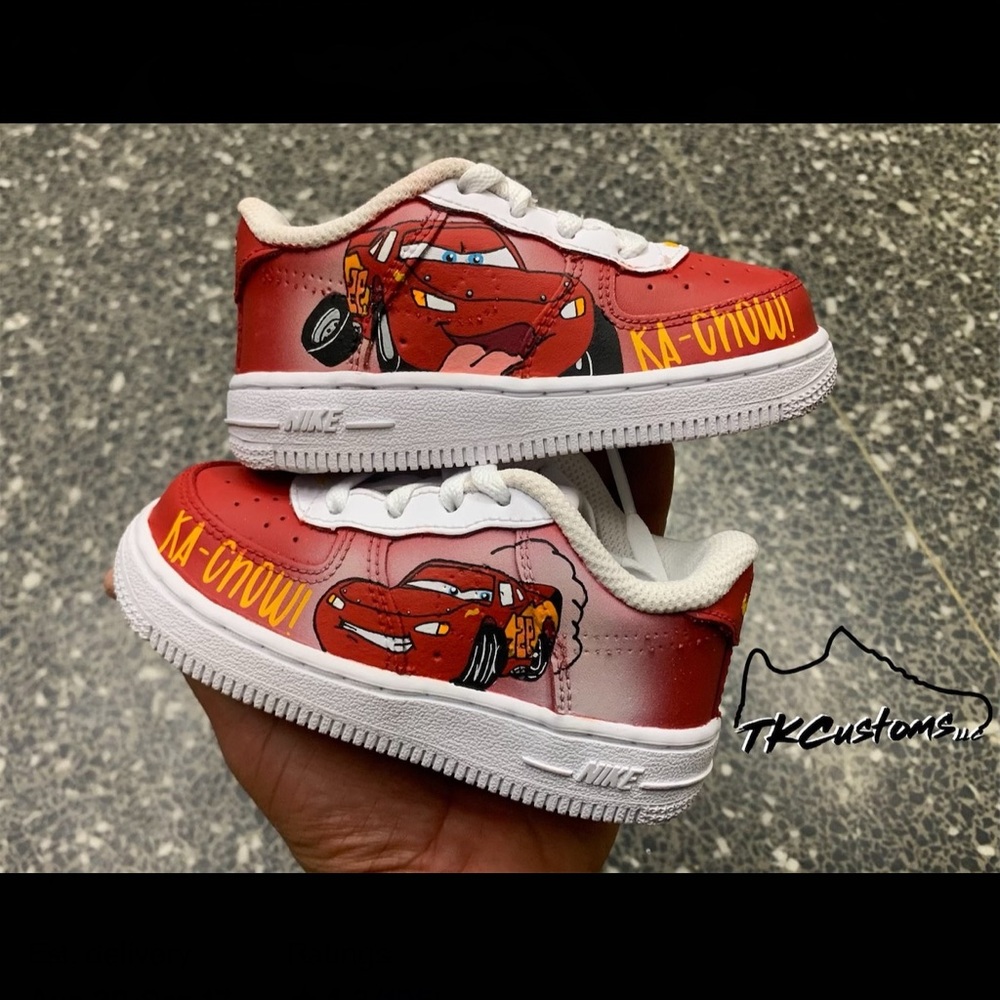 Nike Airforce Toddler 9C lighting McQueen cars Custom Sneakers